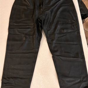 Genuine Leather Plus Size Pants